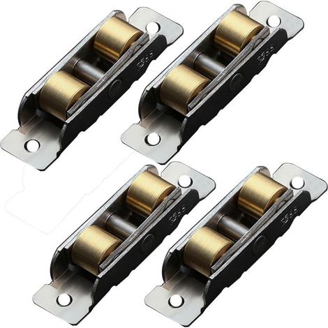 4 pièces poulie de fenêtre Push-Pull réglage de l'équilibre Roue d'angle Plat Double Roue Portes coulissantes poulie de fenêtre (1/5)