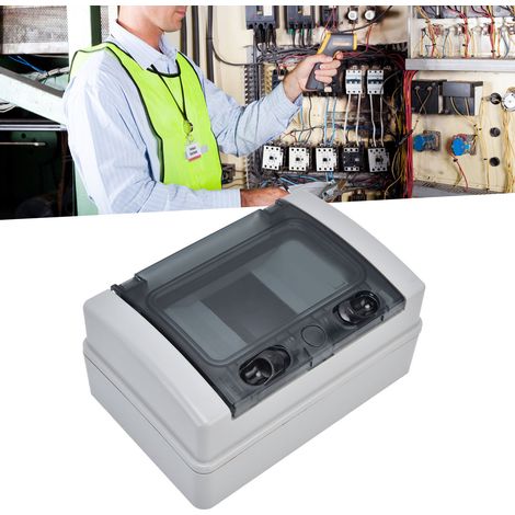 Boîte de distribution étanche SGHA 4 voies, boîte de distribution extérieure étanche sur rail DIN 4 voies, disjoncteur IP65, boîte de jonction en plastique pour alimentation électrique MCB (1/5)