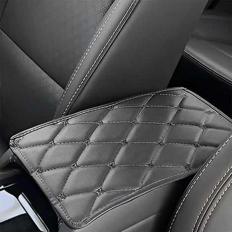 Coussin D'accoudoir Voiture, Voiture Accoudoir Box Universel Coussin Console Centrale, Protecteur Couverture De Boîte De Siège D'accoudoir Imperméable Pour La Plupart Des Véhicules(Noir) (1/5)