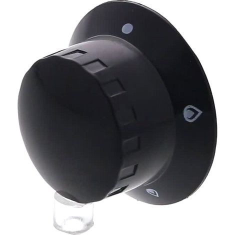 ESCO, MANETTE Plaque GAZ NOIRE 4737 12h 6mm 22mm (1/2)