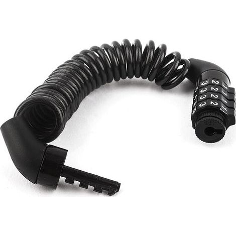 Cadenas de Vélo Câble Antivol avec 4 Chiffres Intelligente Code et vélo Titulaire, longue150cm pour Vélo/Scooter/Portail Vélo/Casque, Noir (1/5)