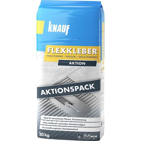 Knauf Flexkleber Flex Aktion 20 kg Fliesenkleber Wand und Boden (1/2)