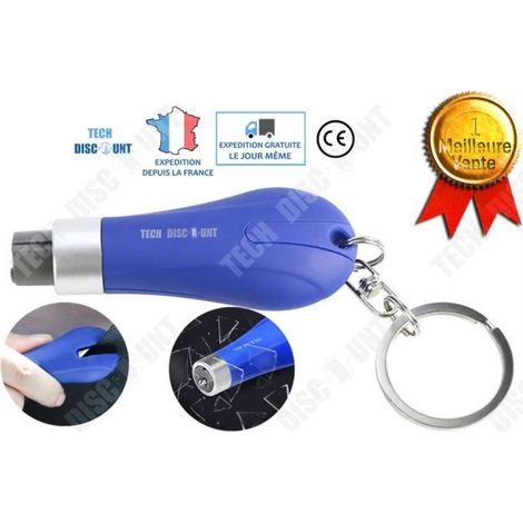 TD® Piccolo martello di sicurezza, strumento di soccorso d'emergenza, tagliavetro, taglia cinture di sicurezza, portachiavi - AquaForge (1/4)