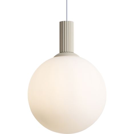 QAZQA Scandinavian Pendant Lamp Beige with Opal Glass - Polly (1/5)
