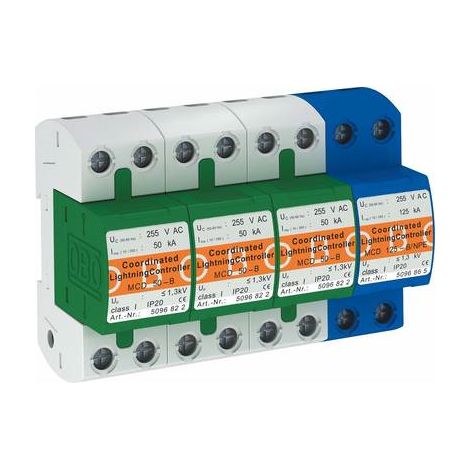 OBO Bettermann Set CoordinatedLightningController per reti TT e TNS 255V, 5096879