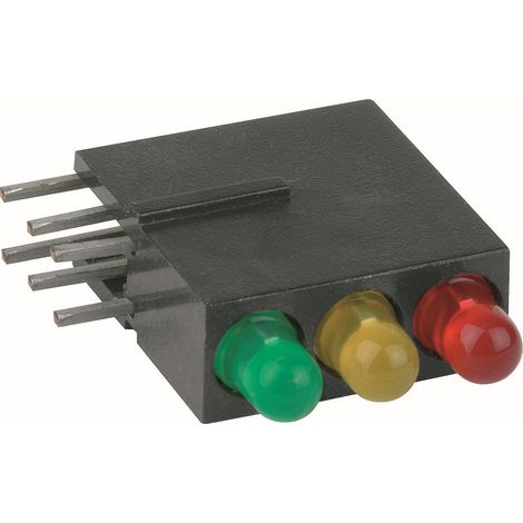 Mentor Mehrfach LED-Anzeige 1882.8881 12.5 mm Rot, Gelb, Grün,  20 mcd 20 mA 2.2 V R=3-Fach, RM=3,87
