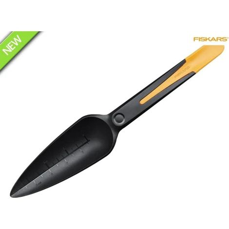 Fiskars Seed Sower with Solid Design, 29.8 cm Length, 27 g, Black and Orange Plastic