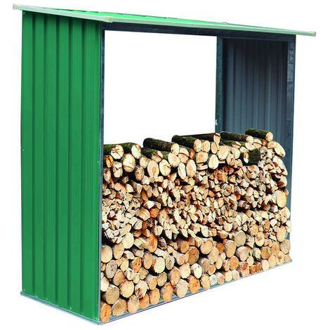 Kaminholzregal Gardiun Holman 1,37 m² Außenfläche 75x182x160 cm Grün (1/5)