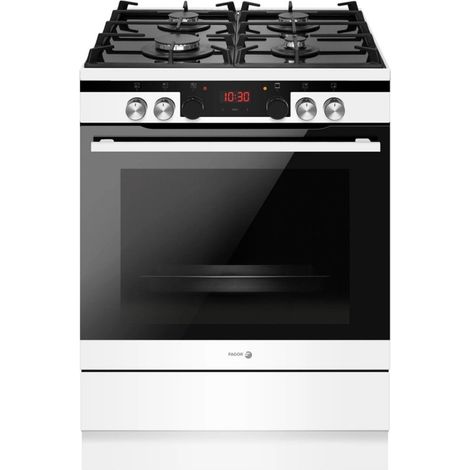 Cocina Gas on Glass 60cm 4 Quemadores Gas FAGOR 3CLG-610BB Horno