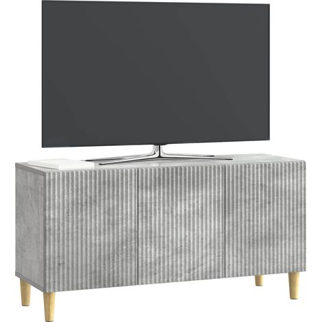 Maison Exclusive - Meuble TV Gris béton 99 x 34,5 x 50 cm Bois d'ingénierie
