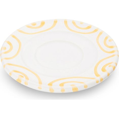 Gmundner Keramik Gelbgeflammt, Unterteller Espresso  (Ø 11cm)