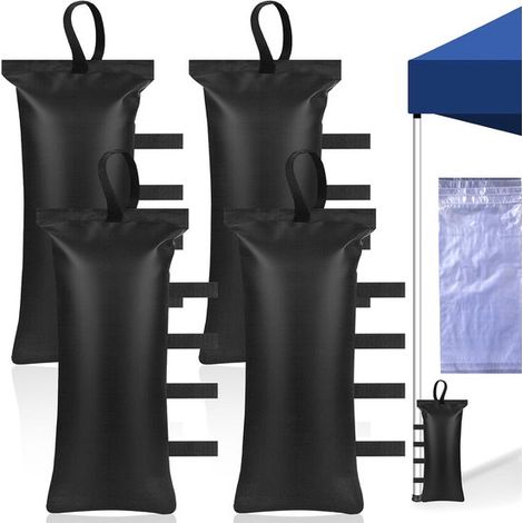 Sacs de lestage pour tente 4 pièces 50 x 20 cm – Sacs de sable avec 4 poches intérieures étanches – Oxford 600D résistant à l’eau – Sacs vides pour tonnelle et tente (1/5)