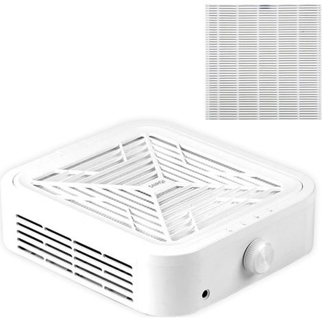 Aspirateur de Poussière D'ongles, 120 W Aspirateur Ongle, Extracteur De Poussière Pour Ongles, Machine De Collecte De PoussièRe D'Ongles Avec Filtre, Professionnel de Poussière d'ongles (1/5)