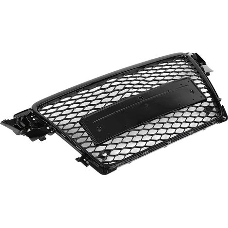 RS4-Style Frontgrill im sportlichen Wabendesign mit sechseckigem Gittermuster, glänzend schwarz, für Audi A4/S4 B8 2009-2012 (1/5)