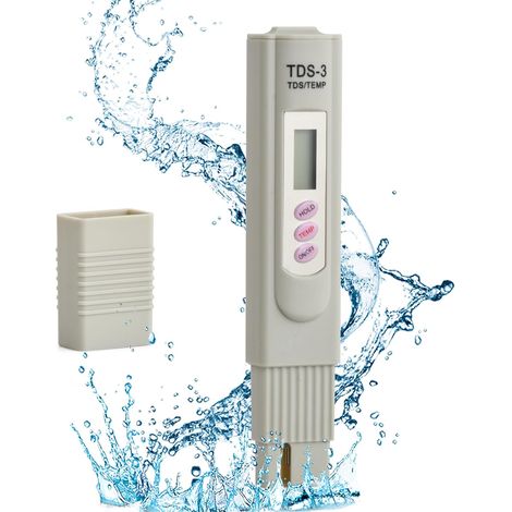 TDS Mètre Testeur Eau, LCD TDS-3 Mètre pour Eau Potable Testeur, Portable Numérique Température PPM Test Mesureur Pen Analyseur pour Culture Hydroponique, Aquarium, Piscine et Spa (1/5)