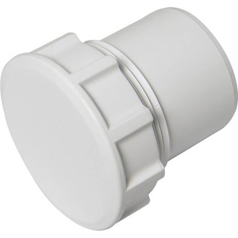 FloPlast ABS Solvent Weld Access Plug 50mm White - Pack of 5