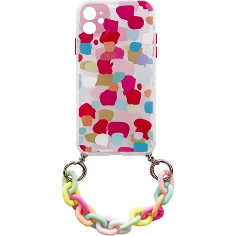 Custodia Color Chain in gel flessibile con ciondolo a catena per iPhone 13 Pro multicolore (2) (1/5)
