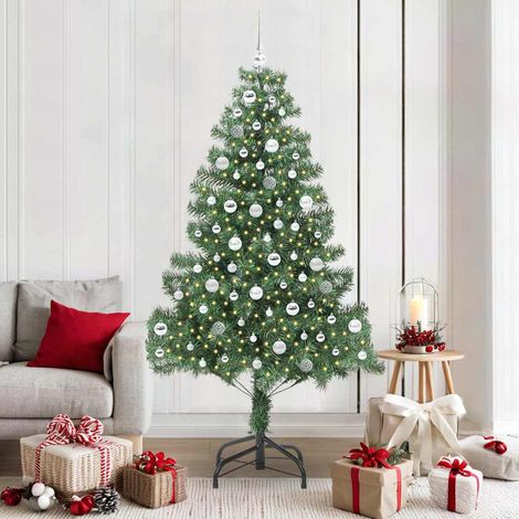 Weihnachtsbaum mit 300 LEDs mit Ständer Grün 210 cm PVC