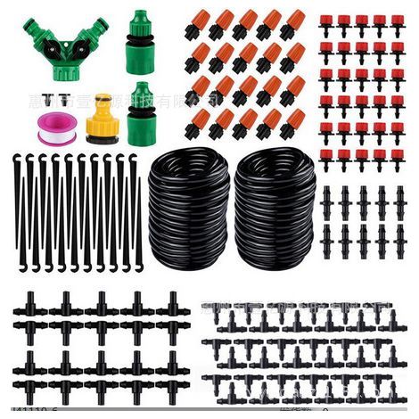 Kit d'arrosage goutte à goutte,20M/65FT Micro Irrigation Goutte à Goutte Kit Automatique système d'irrigation d'arrosage Réglable pour Paysage Patio Serre pelouse Plante, 125PCS Kit d'arrosage goutte (1/5)