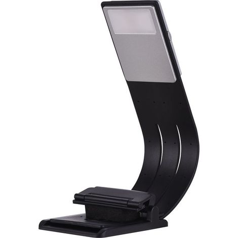 Cette lampe de lecture rechargeable est dotée d'un marque-page, d'une lumière LED, d'une fonction de protection des yeux, de trois températures de couleur, d'une gradation progressive et d'une pince m