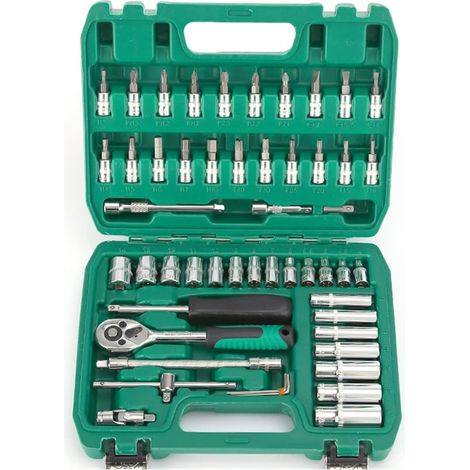 Tool Box Multifunctional Hard Shell Toolbox Garage Storage Mechanic Auto Repair Toolbox Socket Wrench Set Home Storage Organizer (1/4)