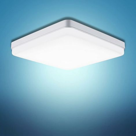 VURAHOME - Plafonnier LED Carré 12W, Luminaire Plafond,Éclairage Intérieur, Lampe Lumiere Moderne pour Salle De Bain, Salon, Cuisine, Chambr à Coucher, Couloir, Salle à Manger, Balcon, Garage [Classe  (1/5)