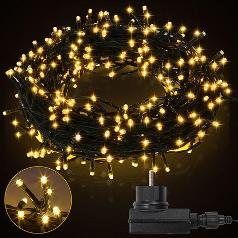 Jiubiaz Catena luminosa 30m 300LED 8 modalità luci per festa Natale matrimonio decorazione, bianco caldo (1/5)