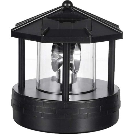 Phare LED rotatif, lampe solaire de jardin, cour, pelouse, étanche, décoration rétro, cadeau exquis pour jardin, terrasse, cour, pelouse, décoration d'intérieur (1/4)