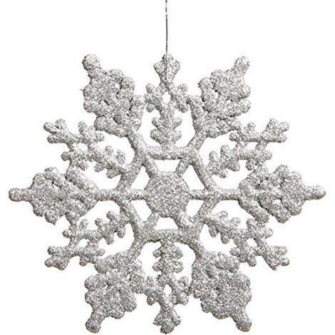 12er Set Weihnachtsbaum Hängende Schneeflocken Weihnachtsdekoration Weihnachtsdekoration Anhänger (Silber) (1/5)