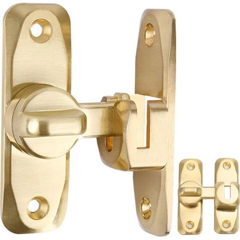 Pestillos para puertas de granero en oferta, cerradura para puerta corredera de 90/180 grados, aleación de zinc en ángulo recto, pestillo para puerta corredera, pestillo de seguridad para armarios, ba (1/5)