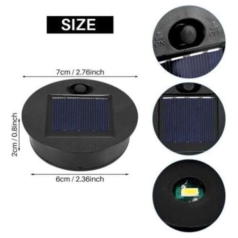 Solar Light Spare Parts, Outdoor Hanging Lantern, Round Solar Light Parts, Waterproof Solar Lights (1/4)