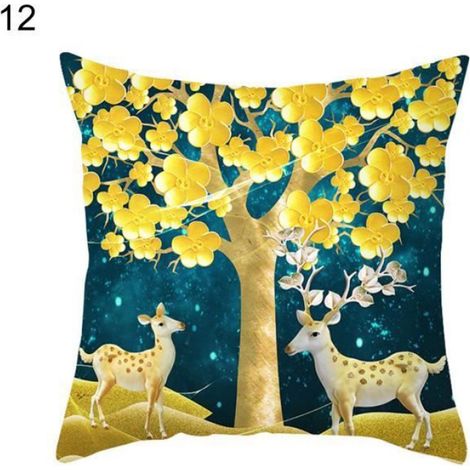 Taie Doreiller - 45 x 45 cm - Fermeture Eclair Invisible - Polyester Peau De Peche - Respirant - Pour Canape Chambre Voiture - 1 Piece (1/2)