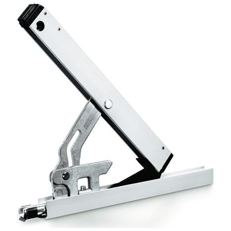 GEZE Ciseaux OL 90 argenté avec dispositif anti-dégondage et équerre de fenêtre - 30498