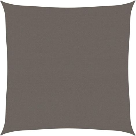 Voile d'ombrage,Voile parasol/Auvent pour Jardin Balcon en 160 g/m² Anthracite 5x5 m PEHD -68212 (1/5)