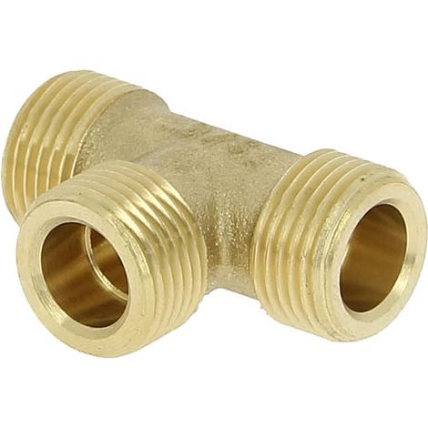 Arcanaute – Té laiton égal mâle 3/8 – Raccord à visser – Filetage 3/8" (12x17) – Série standard – Mâle – 131