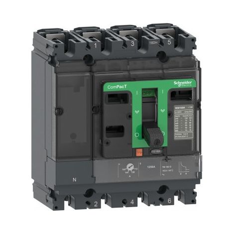 SCHNEIDER C16H4TM125 ComPacT NSX160H TM-D 125A 70kA Interruttore automatico 4P4D a montaggio fisso
