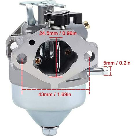 Vergaser-Reparatursatz GCV190 für Honda Rasenmähermotoren GC190, GCV190A, GV190LA, HRB217, HRX217, HRX217K1 und HRX217K2. Ersetzt die Teilenummern 6100-Z0Y-813, 16100-Z0Y-812, 16100-Z0Y-811 und 16100- (1/4)