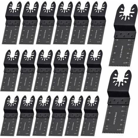 Ahlsen – Lame d'outil multifonction 35 mm – Lot de 20 pièces pour métal et bois – Coupe précise pour DeWalt, Bosch, Dremel, Makita (1/5)
