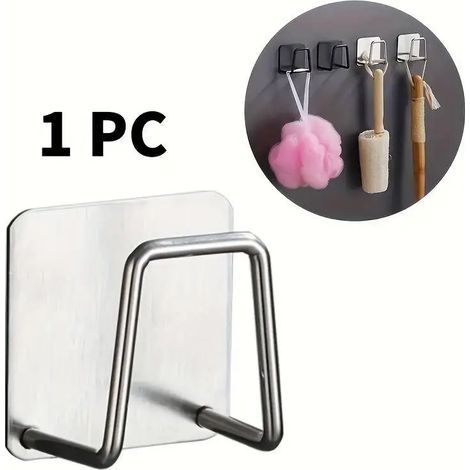 4-piece sponge storage rack for stainless steel kitchenware, sinks, steel wool, scouring pads, spoons, spatulas, and drainers – no drilling required.