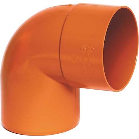 Curva 87.30° in pvc : Colore - Arancio, Diametro - 125