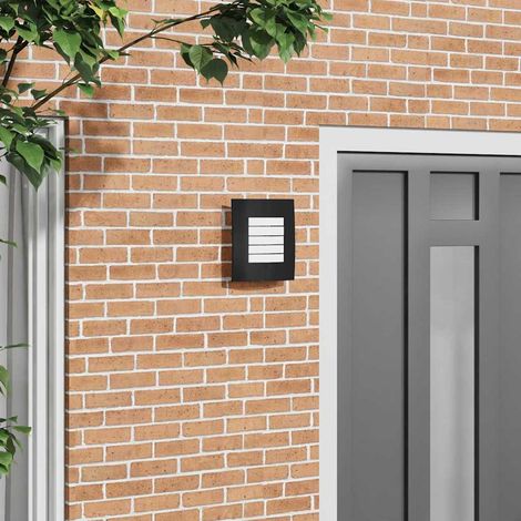 Aplique de exterior Negro 23.5 x 10.5 x 26 cm Acero inoxidable
