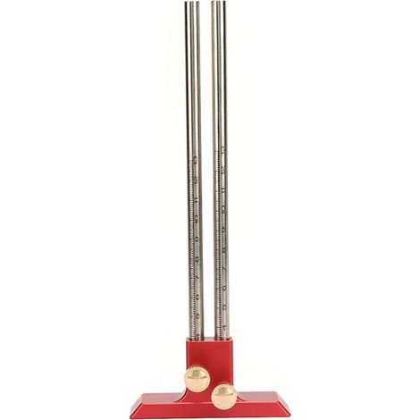 Mortise gauge tool for marking wood, double-headed stainless steel woodworking scribe's ruler for carpentry (1/5)
