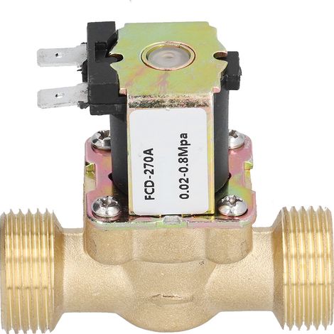 Électrovanne magnétique à solénoïde 24V CC, économie d'énergie, fiable, résistante à l'usure, précise, normalement fermée, en laiton, pression d'entrée, étanche. (1/5)