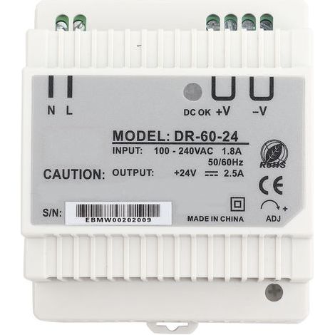 DR-60-24 Alimentation à découpage CA/CC à sortie unique 24 V sur rail DIN 60 W (1/5)