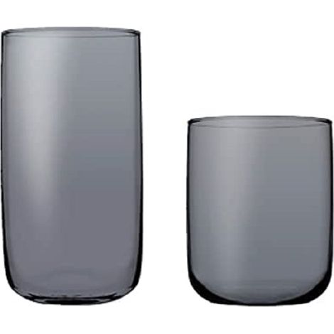 Pasabahce 3-Teilig Iconic Wassergläser Grauer Wasser-Gläser Ikonisches Hi-Ball Glas 280 cc (1/2)