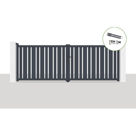 Pack portail battant électrique 400x140cm VEYMONT + Motorisation RANGER B150 (1/5)