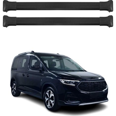 OMAC Barres de toit en aluminium pour Ford Tourneo Connect III 2022-2026 – TÜV / DIN 75302:2019 – Charge max 75 kg – 2 barres Noir (1/4)