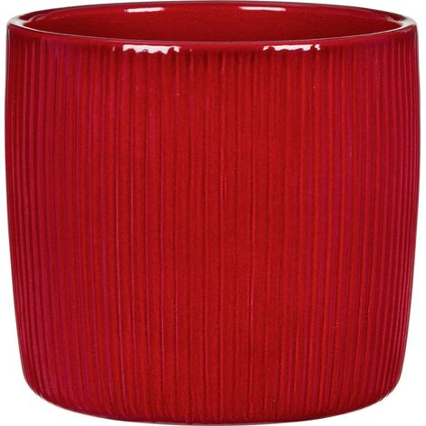 Scheurich Übertopf chili rot 13,5 x 13,5 cm Keramik