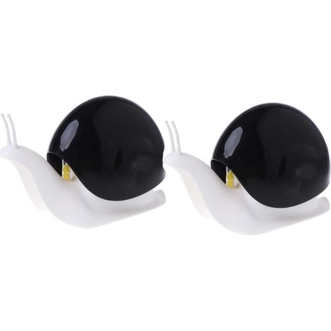 Bonito dispensador de jabón con forma de caracol para cocinas, baños, etc., 2 unidades (120 ml) (negro) (1/5)