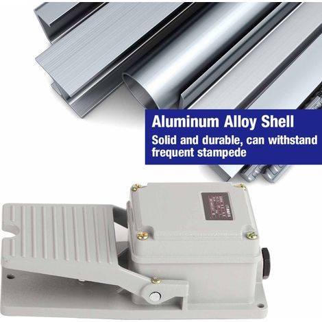Interruptor de pedal momentáneo, carcasa de aluminio antideslizante, contactos plateados LT3 (1/5)